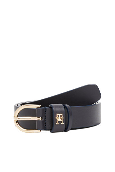 Tommy Hilfiger Women Blue Essential Monogram Leather Belt