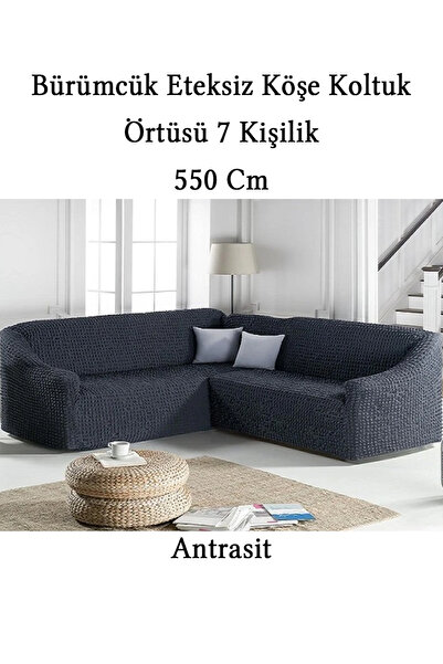 StarMall Bürümcük 7 Kişilik L köşe koltuk örtüsü, Etesiz Esnek koltuk kılıfı,...