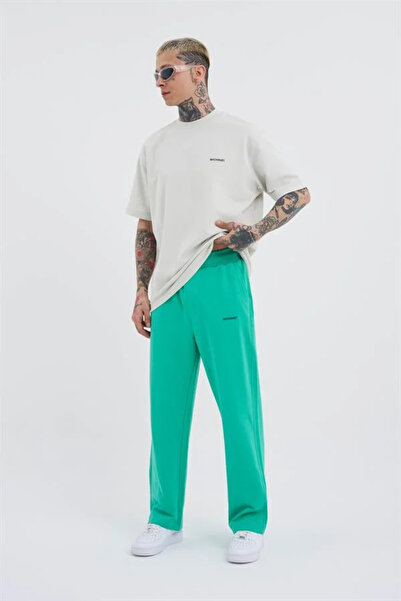 Machinist Ανακουφιστικό φαρδύ παντελόνι φούτερ ηλεκτρικό πράσινο