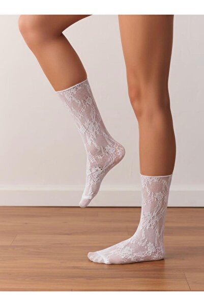 DÜVEN Vanilya Roses Lace Socks