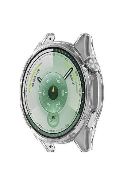 Tagomoon Huawei Watch Gt6 46mm ile Uyumlu Kasa Ve Ekran Koruyucu 360 Tam Koruma Silikon Kılıf
