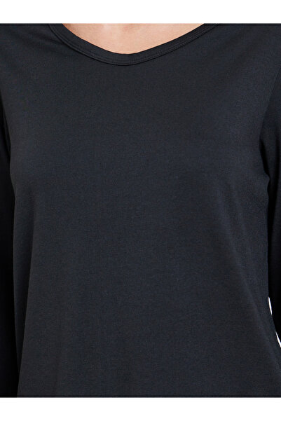 Styli Solid Long Sleeve T-Shirt and Checked Pyjama Set