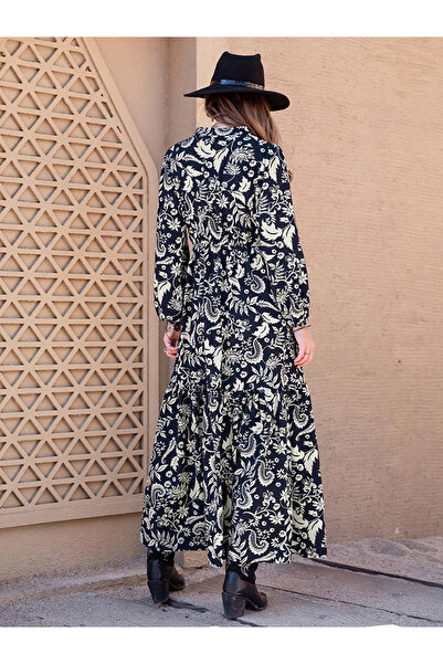 Take Two By Styli Women Floral Print Long Sleeve Maxi Dress