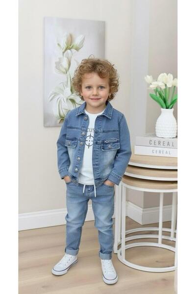 zavera for kids Set de blugi din 3 piese pentru băieți cu detaliu de buzunar - bumbac 100% piese - pentru sărbători