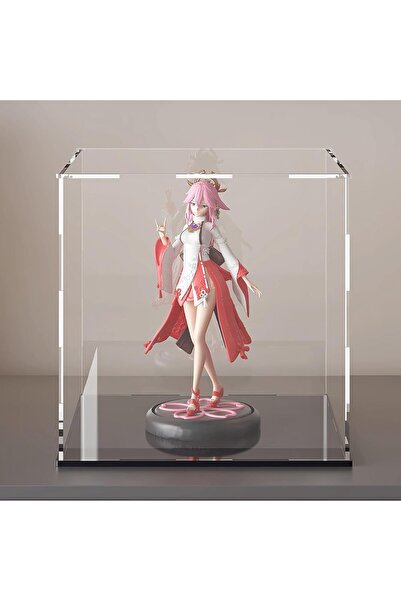 Slasa Clear Acrylic Display Case 27.9×22.8×27.9cm for Figures & Models