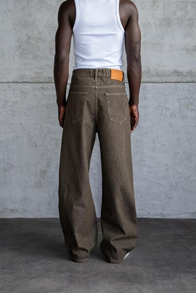 Machinist Men's Oversized Baggy Jean Trousers Khaki