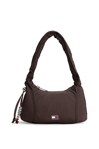 Tommy Hilfiger Women Brown Casual Crinkle Texture Shoulder Bag
