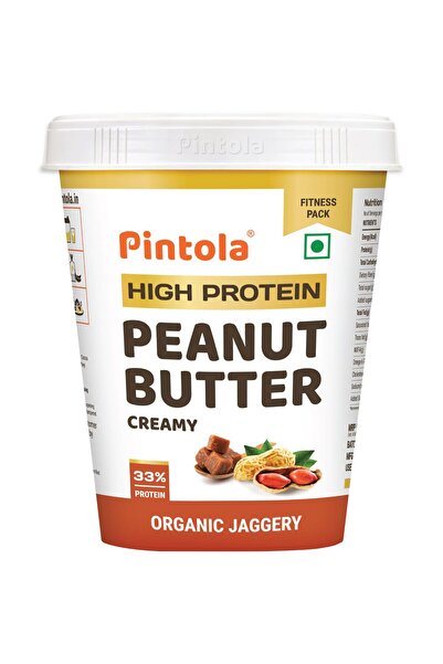 Pintola HIGH Protein Peanut Butter (ORGANIC JAGGERY) (Creamy, 510g)