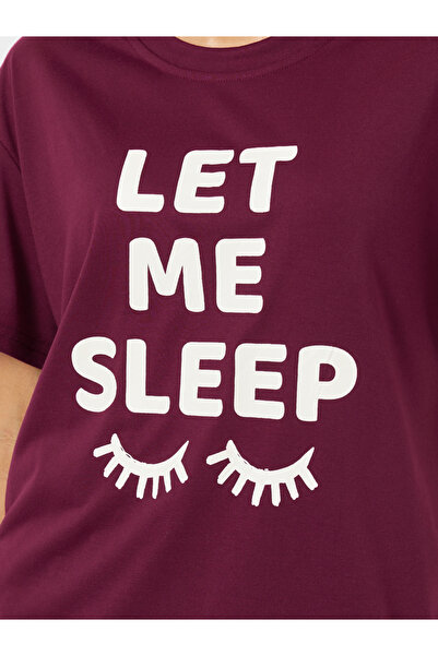 Styli Let Me Sleep Graphic T-Shirt and Spot Print Pyjama Set