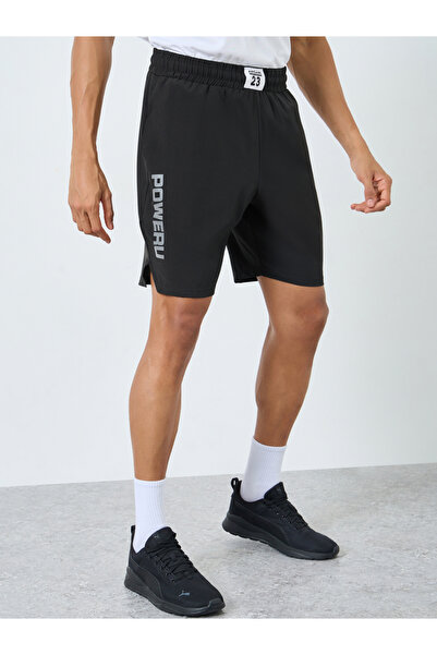 Styli Men Workout Shorts with Badge and Print Detail