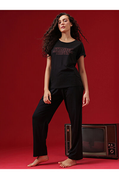 Clovia By Styli Cotton Graphic Print T-Shirt and Pyjama Set