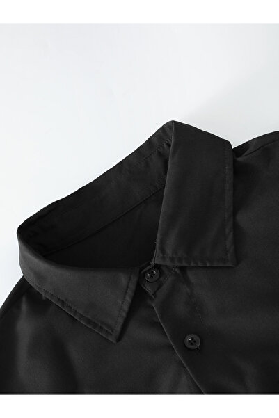 Take Two By Styli Men Black Casual Shirt and Drawstring Pants Co-ords