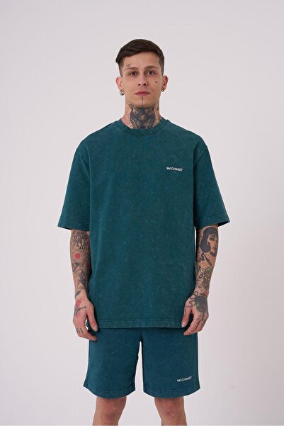 Machinist Men's Basic Washable Relaxed T-Shirt Oil Green