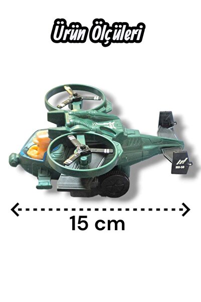 Fidan oyuncak Dual Rotor Helicopter Toy – 360 °   Rotation and Moving Drive Green