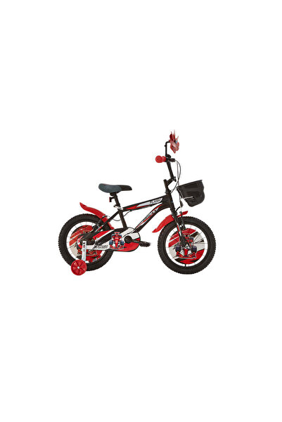 Bisan Flash Çocuk Bisikleti 26 Cm V Fren 16 Jant Vitessiz Mat Siyah Kırmızı