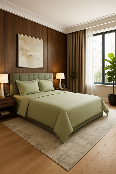 Sophia 100% bamboo Lyocell bed linen, Hawaii Bamboo, olive, 300 tc