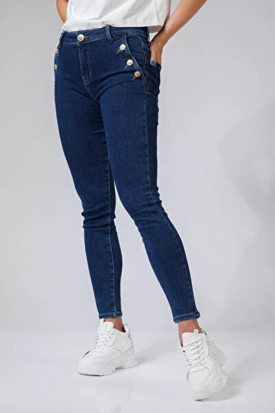 Zaira Blugi Skinny Dama Andra Albastri #A520 - XL