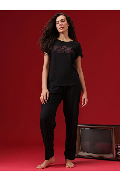 Clovia By Styli Cotton Graphic Print T-Shirt and Pyjama Set