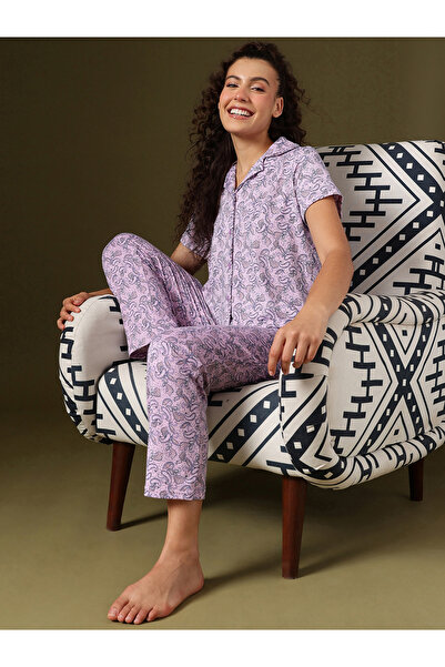 Clovia By Styli Paisley Print Shirt and Pyjama Set