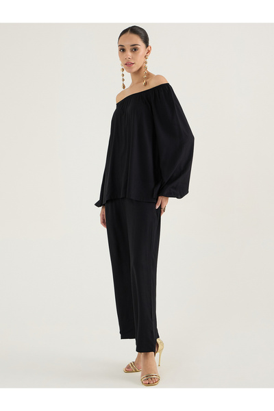 Femmella By Styli Women Off Shoulder Top and Pants Co-Ords