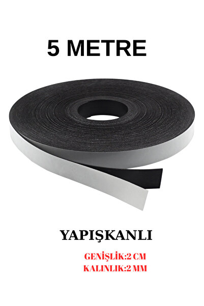 EXİZ TİCARET 5 Metre Yapışkanlı Şerit Mıknatıs Magnet - Genişlik 2 Cm Kalınlı...