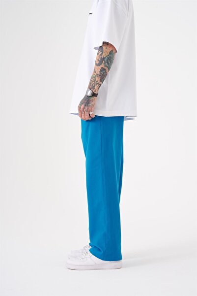 Machinist Oversized Gabardine Elastic Trousers Blue