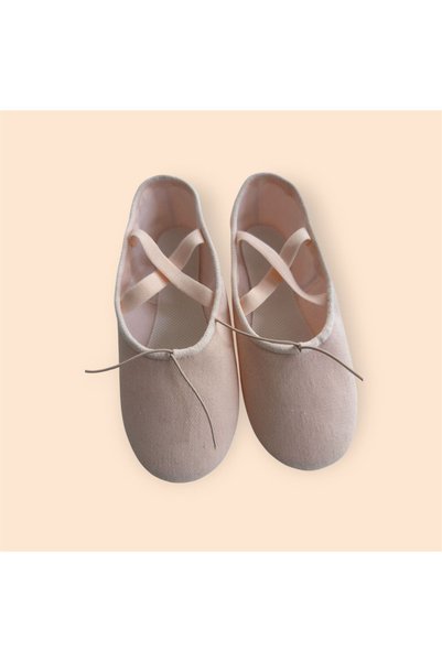 Yıldız Bale Kostüm ve Spor Skin Color Canvas Double Sole Ballet Shoes