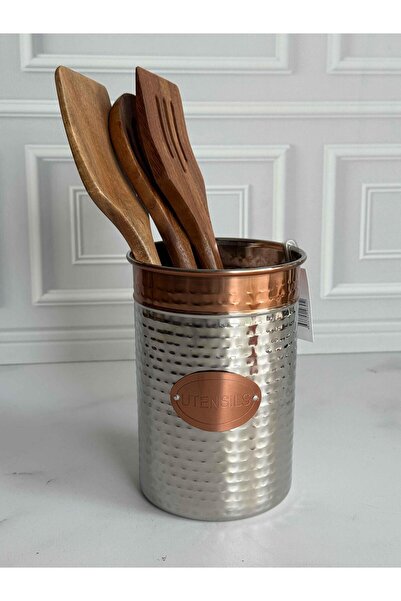 ROSSEV Stainless Steel Spoon Rest with Copper Detail