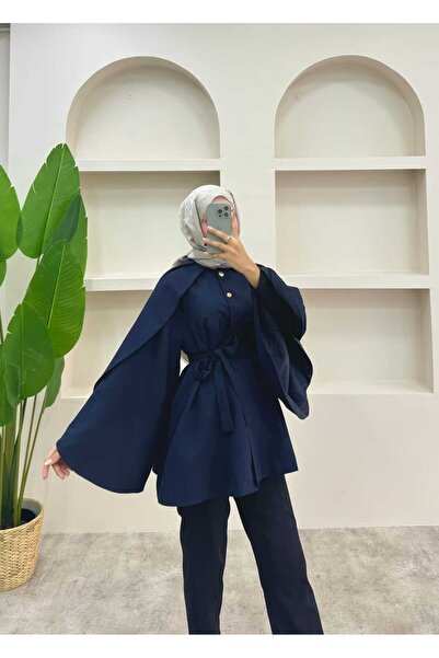 lurex moda Bat Sleeve Trench Coat