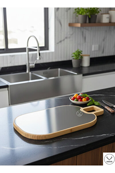 AİBAR Paslanmaz Çelik Çift Taraflı Kemse Tahtası