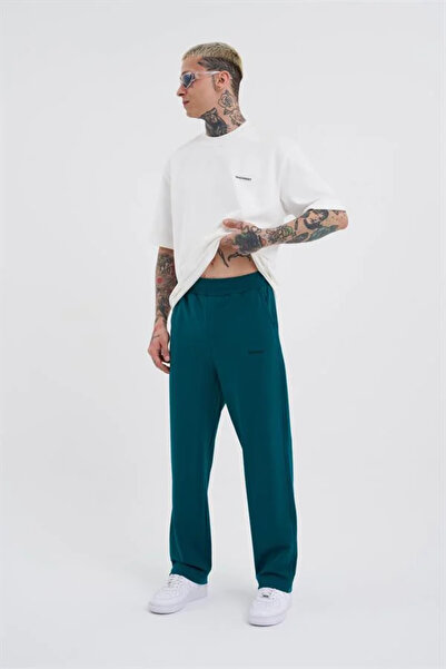 Machinist Ανακουφιστικό φαρδύ παντελόνι φούτερ Λαδί πράσινο