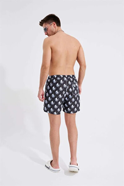 Machinist Чоловічі шорти Octopus Чорно-білі