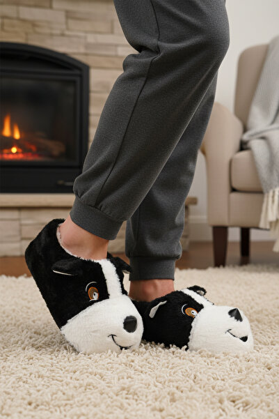 AYAKMOD Παντόφλες Unisex με μοτίβο μαύρου σκύλου 26K001