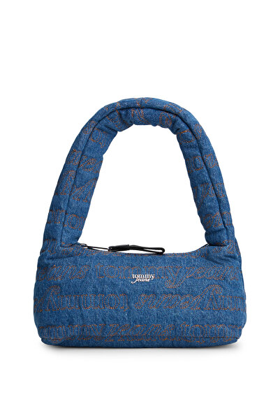 Tommy Hilfiger Women Blue Urban Aop Denim Shoulder Bag