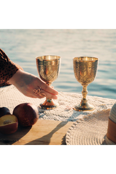 ARANA Brass wine glass ''Royal''