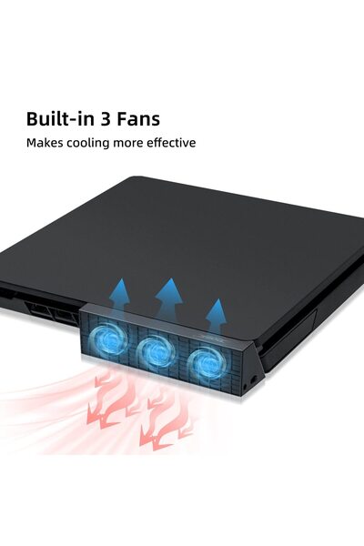 YONK Dobe Slim PS4 System Cooling Fan Black for Sony PlayStation 4 Slim Console Only