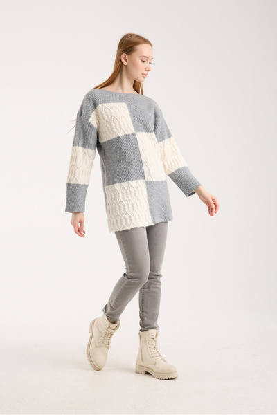 WOMENTİ Soft Textured Openwork/Hole Knitwear Sweater