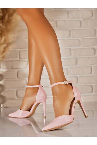 Joana Elegant Women's Pink Faux Leather Heels 11CM