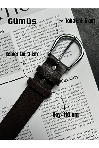 LİA KEMER 2-Pack Leave Classic Patterned Women's Silver Buckle Belt Coat Belt Dress Belt Trouser Belt