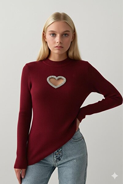 OYERGA MODA Women's Stone Heart Sweater