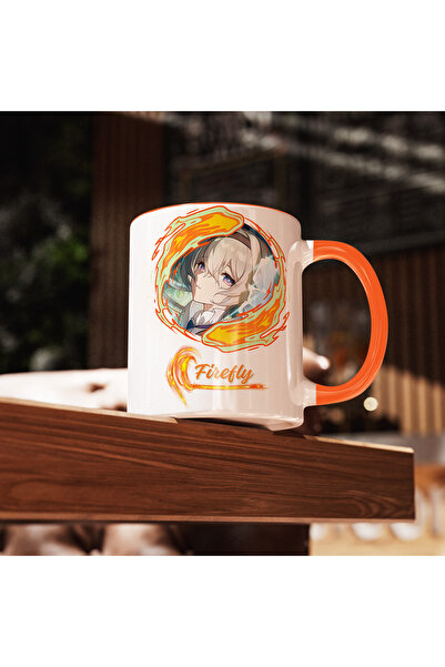 Kupabaskıcısı Honkai Star Rail Firefly Porcelain Mug Cup – Anime Design – Double-Sided Printing