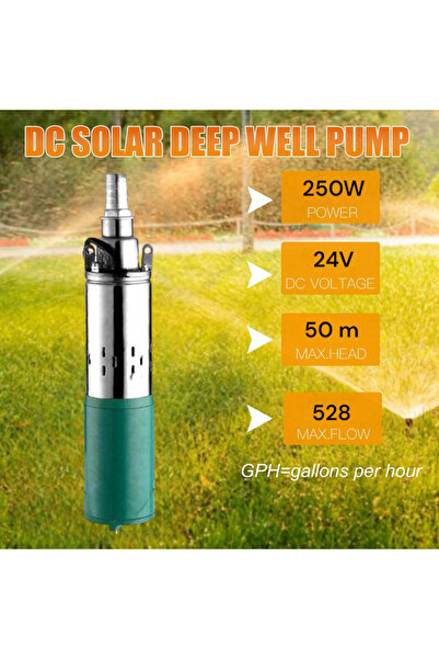 OEM Pompa apa curata sumersibila 2m3, adancime maxima 50 m, putere motor 250W, alimentare 24V