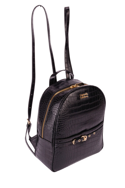 Sagrada Catalana Women's Black Backpack VALENCIA – 100% PU Fashion Casual