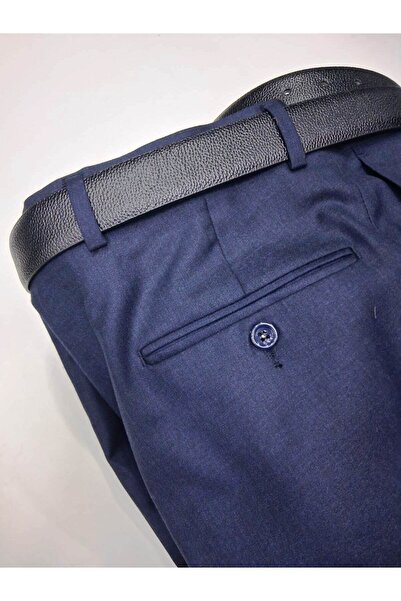 Ege Erkek Giyim Pantolon kışlık klasik lacivert 67%Flanel-33%Yün kumaş