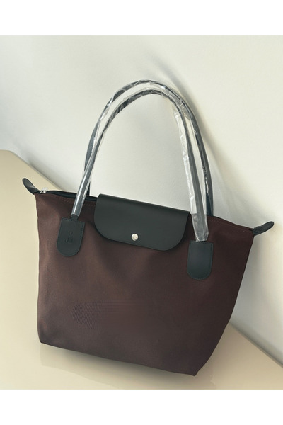 Nues M/J Kadın No7 Kanvas Deri Askılı Kol Çantası / Kahverengi