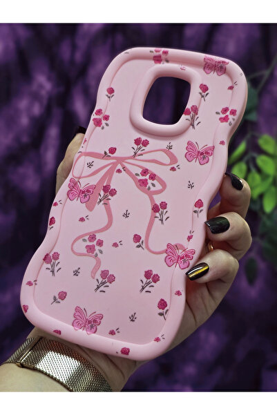 Magic Ring Redmi Note 9 Pro - Note 9S Compatible Butterfly Ribbon and Floral Pattern Pink Phone Case