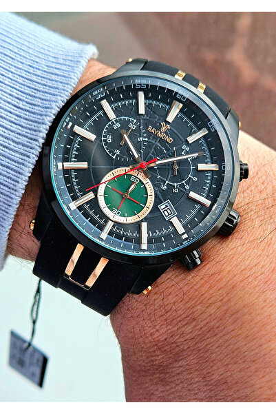 Raymond Rym-4591 Quartz Silicone Men's Watch - 2 Years Warranty Bk