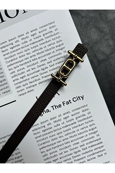 LİA KEMER Hype Patterned Women's Gold Buckle Belt Jacket Belt Dress Belt Trouser Belt