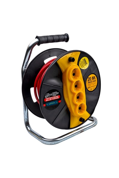 Campion Wertcraft 20m Extension Reel with 4 Outlets, 2500W, for Indoor/Outdoo...