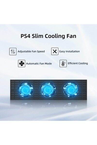 YONK Dobe Slim PS4 System Cooling Fan Black for Sony PlayStation 4 Slim Console Only